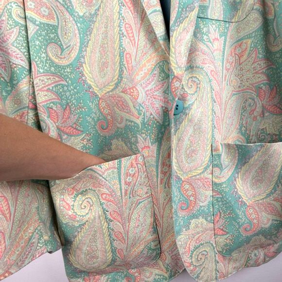 Rare Vintage Boho Paisley Blazer | Indie Artist Retro Unisex Jacket - Picture 9 of 12